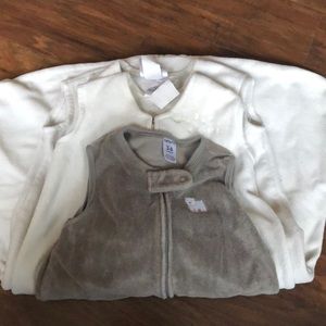 2 Halo Sleep Sack brand and 1 Carters sleep sack